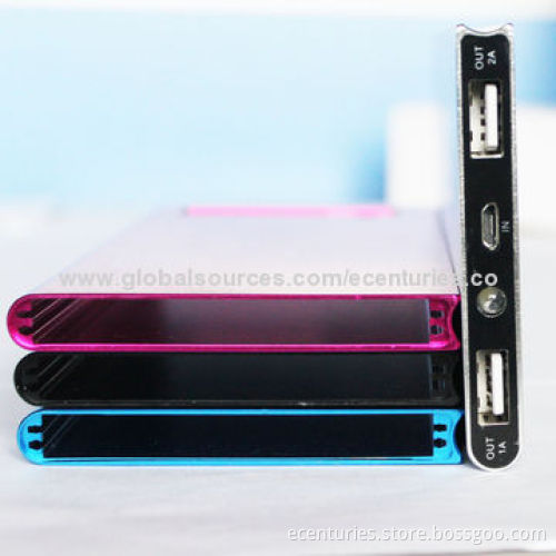Slim power bank with capacities, 8,000mAh